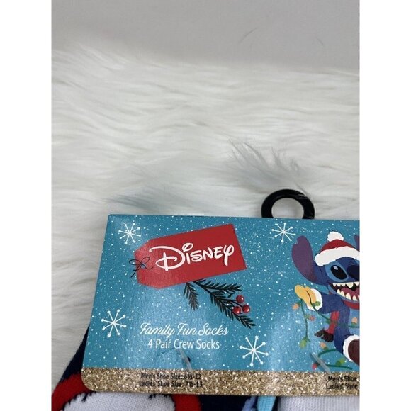 NEW Disney Lilo & Stitch Family Fun Socks Men Women Kid Toddler 4-Pack Crew Sock - Picture 2 of 14